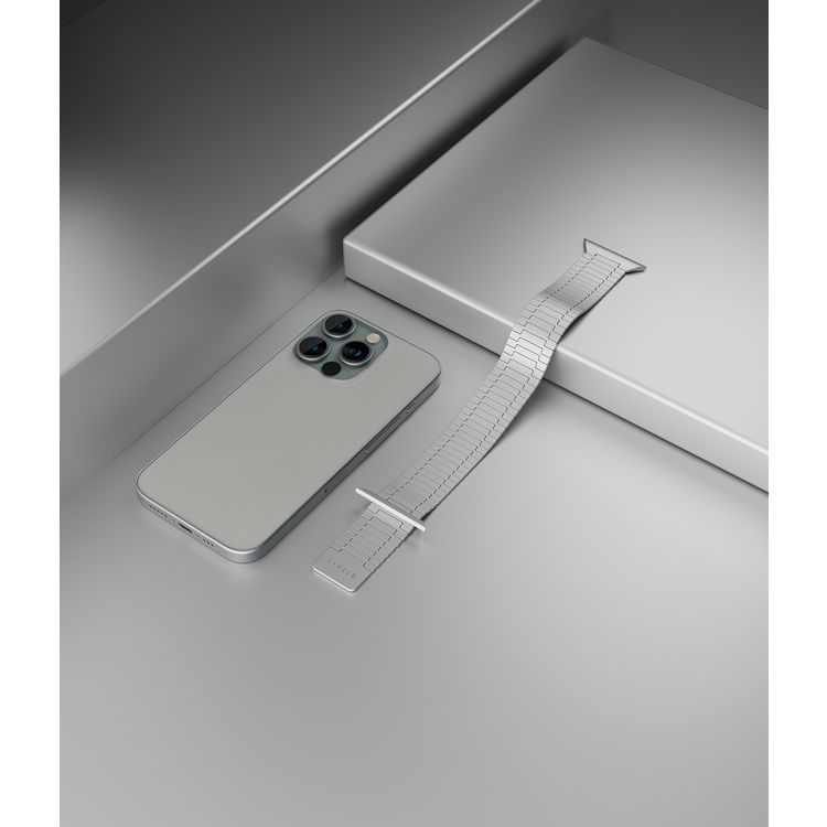 حزام ساعة ليفيلو ميلانو لساعة ابل 49/46 ملم، خفيف الوزن ومتين للغاية، وصلات قابلة للتعديل، مادة لا تسبب الحساسية، تقنية مضادة للأكسدة - تيتانيوم