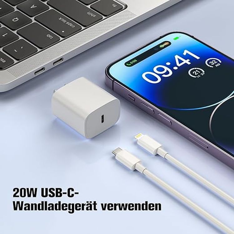 Apple USB-C to Lightning Cable 1m ; tangle free, lightweight, fast charging - White