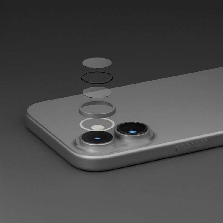 Levelo LucentDuo Camera Lens Protector with 99%  Transmittance for iPhone 17, Anti-Fingerprint, Anti-Scratch, Double-Sided AR Glass, Oleophobic Coating, Multi-Layer Protection, Strong Adhesive - Graphite Gray