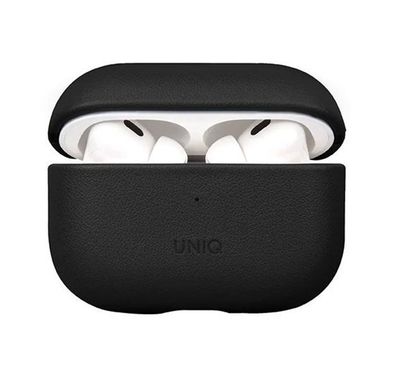 Uniq Terra Genuine Leather Case for AirPods Pro (1st Gen & 2nd Gen), Inner Microfiber Lining, Braided Wrist Strap, Wired and Wireless Charging