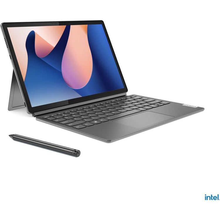 Lenovo IdeaPad Duet 5 12IRU8 2-in-1 Laptop + Pen and Keyboard, 12.4-inch 2.5K Touch Screen, Intel Core i7-1355U Processor, 16GB RAM, 512GB SSD, Intel Iris Xe Graphics Card, Windows 11 (English-Arabic) - Storm Gray