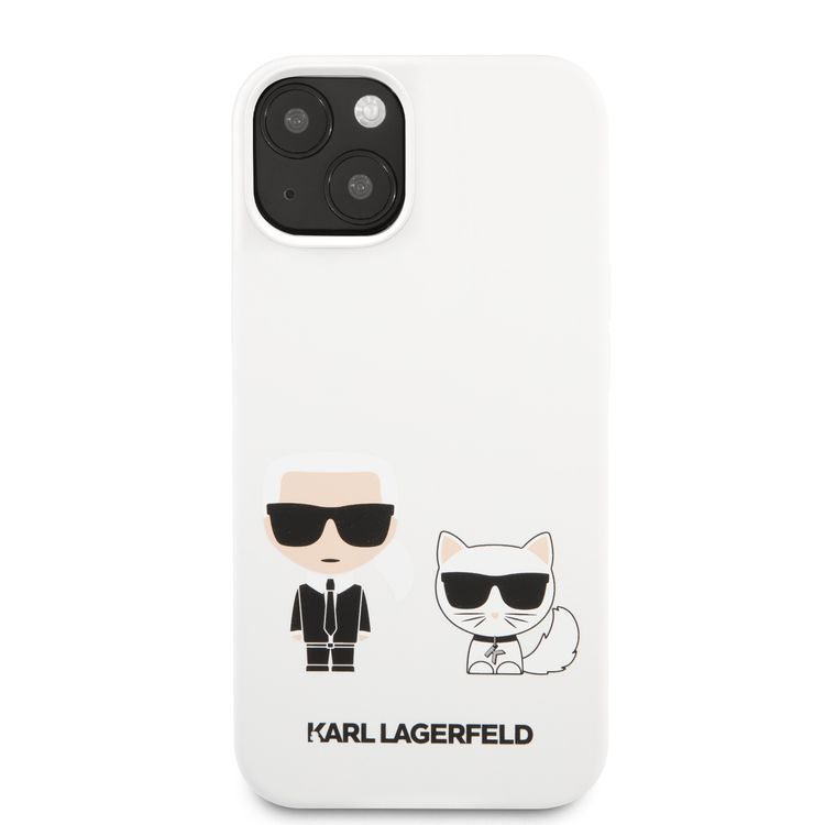 CG MOBILE Karl Lagerfeld Liquid Silicone Case Karl & Choupette Compatible for iPhone 13 Pro Max (6.7") Anti-Scratch, Easy Access to All Ports, Drop Protection & Shock Absorption Back Cover Suitable with Wireless Charging Officially Licensed