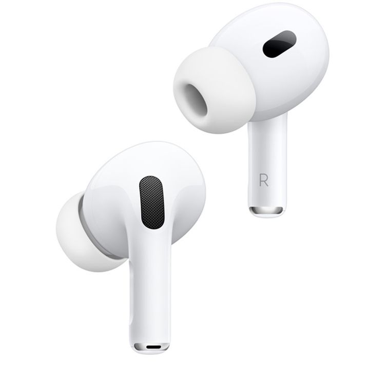  Apple AirPods Pro 2 with USB Type-C Charging Port, Transparency Mode, Voice Assistant Activate via Hey Siri, Active Noise Cancellation, Adaptive EQ, 30 Hours Battery Life with Charging Case, Apple H2 Chip, Skin-detect Sensor, Speech-detecting Accelerometer - White 