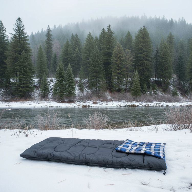 Green Lion Sleep Mate Camping Sleeping Bag, 100% Polyester, Flannel Lining Material, 210T Polyester Ripstop Shell Material, Quick-dry Fabric, Multi-Season Use, Smooth Glide Zipper, Cozy Interior - Black 