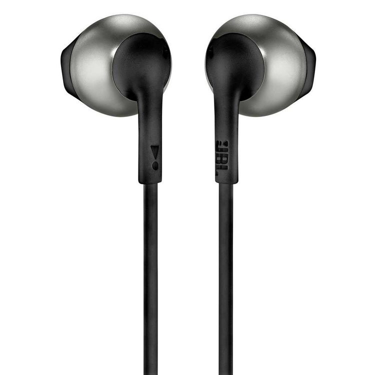 JBL T205 Wireless In-Ear Headphones With Tangle-free Flat Cable - Black