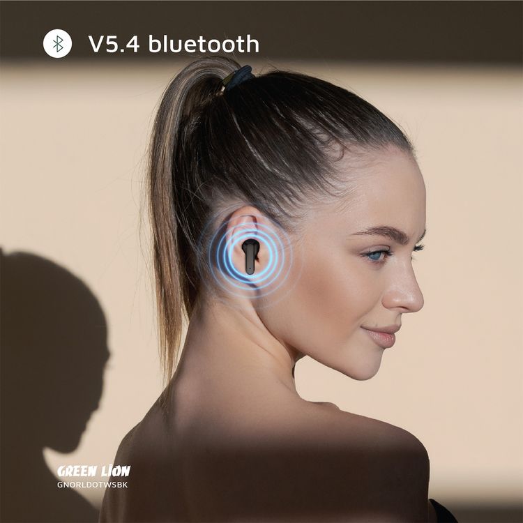 سماعات أذن لاسلكية حقيقية من جرين ليون أورلاندو مع شاشة رقمية، صوت هاي فاي، ميكروفون مدمج، مساعد صوتي، 4.5 ساعات من التشغيل، شحن بواسطة Type-C.