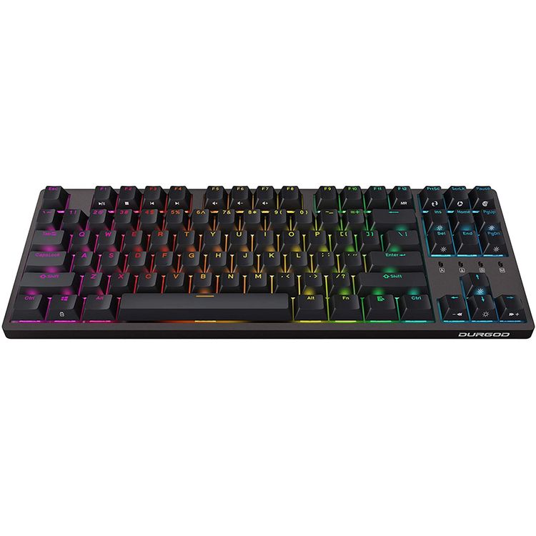Durgod Taurus TKL Wireless Mechanical Gaming Keyboard  - Double Shot PBT NKRO (Cherry Red,Brown) - Space Purple