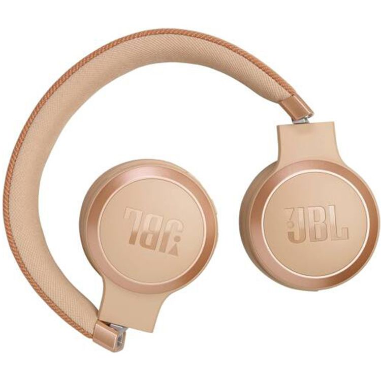JBL Live 670NC Wireless Over-Ear Headphones With True Adaptive Noise Cancelling, Hands Free Call, Detachable Cable, Built-in Microphone, Ambient Aware - Sandstone