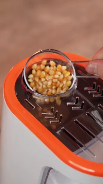 Porodo Lifestyle Air-Popped Popcorn Maker in UAE | 2-4 Minutes Prep Time - White Orange Color | (PDLFST061WHOG)