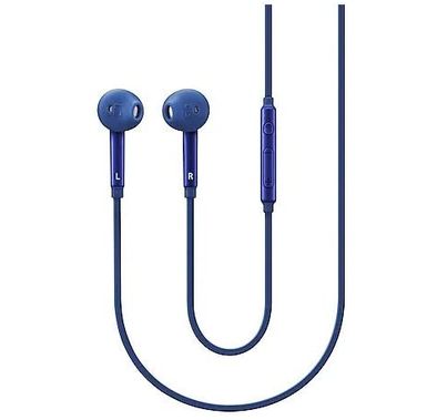 Samsung Hybrid In-ear Fit Earphones with Microphone, ( Ear Tip & Ear Wing Tip ) Wired Headset with High-quality Sound, 3.5mm Headphone Connector, 1.2m Cable - Blue