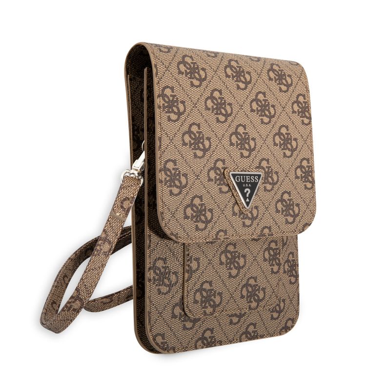 Guess GUWBP4TMBR Wallet 4G Triangle, Suitable for Outdoor, Business, Office, School Officially Licensed - Brown