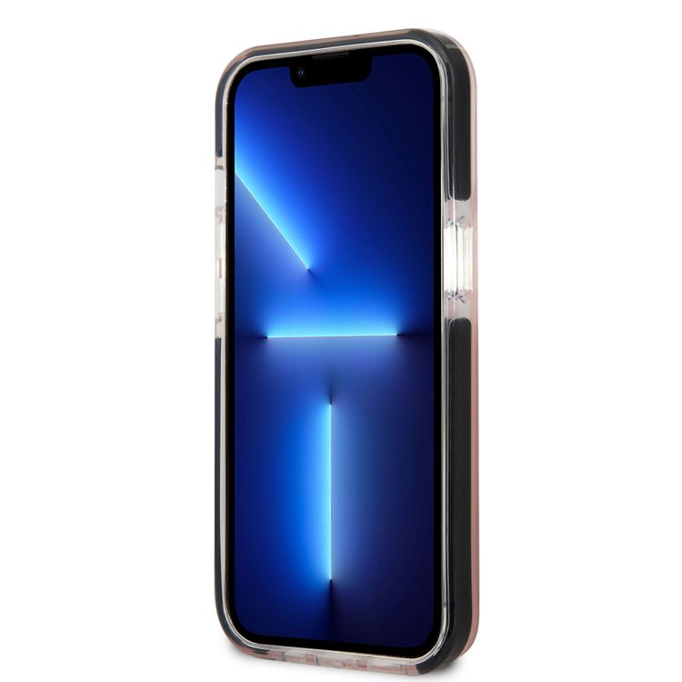 جراب AMG AMHCP13X2EBOO PC/TPE الصلب متوافق مع هاتف iPhone 13 Pro Max - برتقالي/أسود