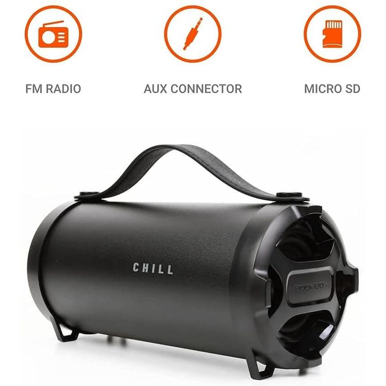 Porodo Portable Bluetooth Speaker, Soundtec Chill Compact Portable Wireless Speaker with Built-in Rechargeable Battery 1500mAh, Pure Sound, 6-hours Play Time, 10W Speaker Power,