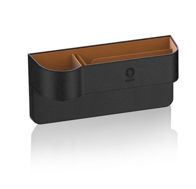 Green Leather Universal Car Seats Organizer, Insert Between Seat & Console, Keep Car More Clean and Organized, Black