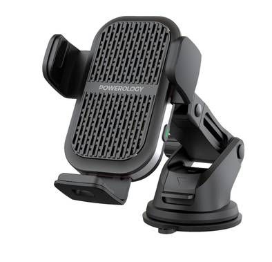 Powerology Dual Coil Car Mount Wireless Charger Built-in ...
