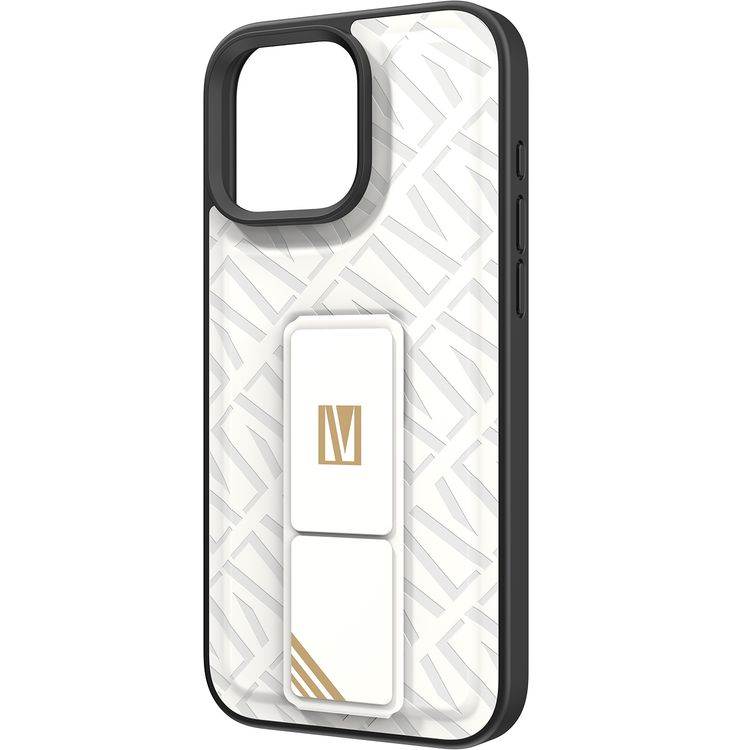 كفر حماية ليفيلو مورفيكس كويرو بمسند لهاتف آيفون 16 برو ماكس، قبضة مدمجة، سهل التركيب، زوايا مقاومة للصدمات - أبيض