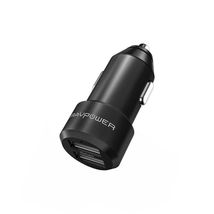 RAVPower Dual Port USB Car Charger - Black
