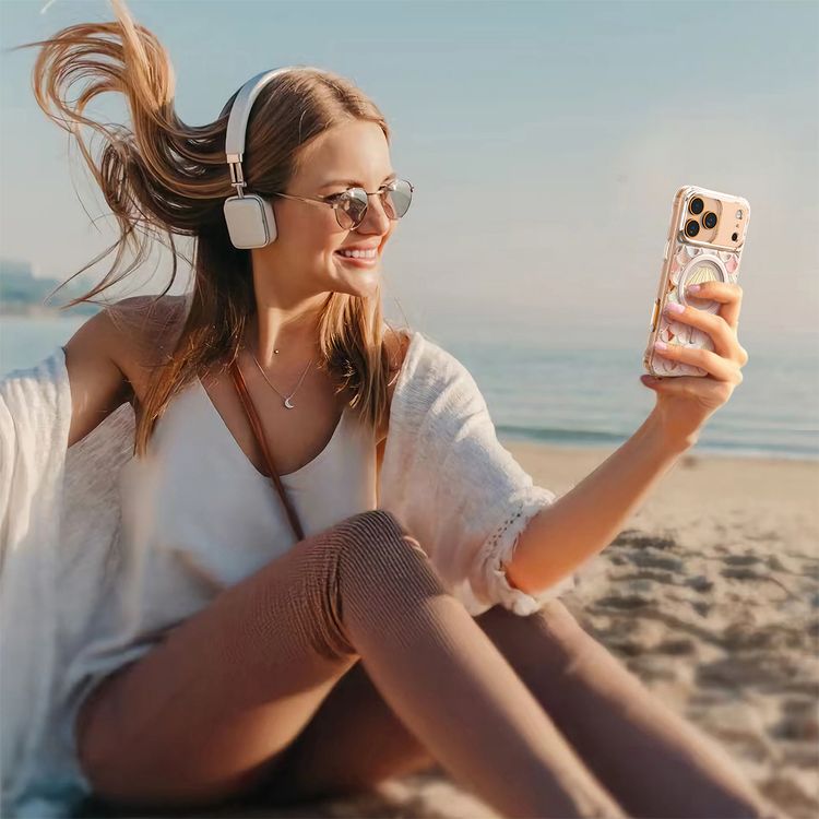 غطاء ليفيلو بيرل بتصميم ثلاثي الأبعاد للمحيط لهاتف آيفون 17 برو، بتصميم حجر القمر ثلاثي الأبعاد، متوافق مع MagSafe ومزود بمغناطيسات قوية، حواف مرتفعة لحماية الكاميرا والشاشة، تم اختباره ضد السقوط، زوايا بوسائد هوائية لامتصاص الصدمات، أناقة مستوحاة من المحيط - اللون البرتقالي.