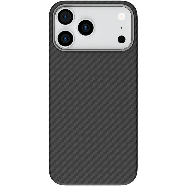 Levelo Sergei 1500D Aramid Fiber Case for iPhone 17 Pro Max, 5 Times Stronger than Steel, 0.95mm Thickness, Strong Magnets & MagSafe Compatible, Shock-Resistant Bumper, Bulletproof Protection, Raised Bezel for Camera, Ultra-Lightweight Design - Black