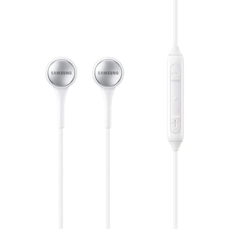 Samsung IG935 In-Ear Earphone with Microphone, Wired Headset, Tangle-free, 3 Button Remote Control, 3.5mm Headphone Connector, 1.2m Cable  - White