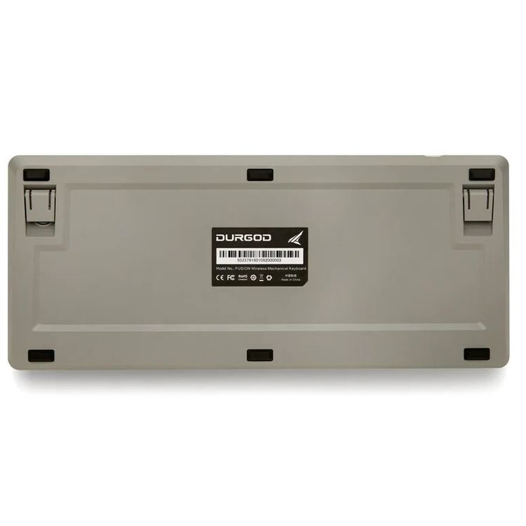 Durgod Fusion Wireless Mechanical Keyboard 65% Layout Doubleshot PBCherry Profile, Bluetooth 5.0, compatibility with Mac & Windows, USB Type C, Brown Switch - Gray/White/Orange