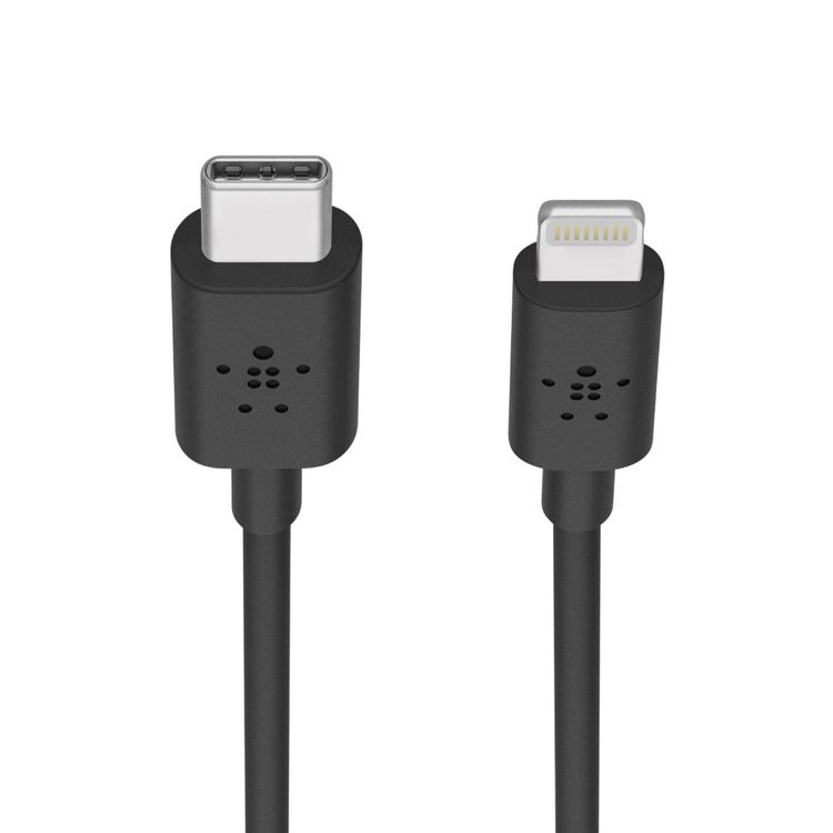 Belkin Boost Charge Cable 1.2M Compatible for USB-C Cable with Lightning Connector MFI-Certified, Supports USB Power Delivery Fast Charging, Longer Lasting Cable, Fast Charging, Sync and Data Transfer Connector - Black
