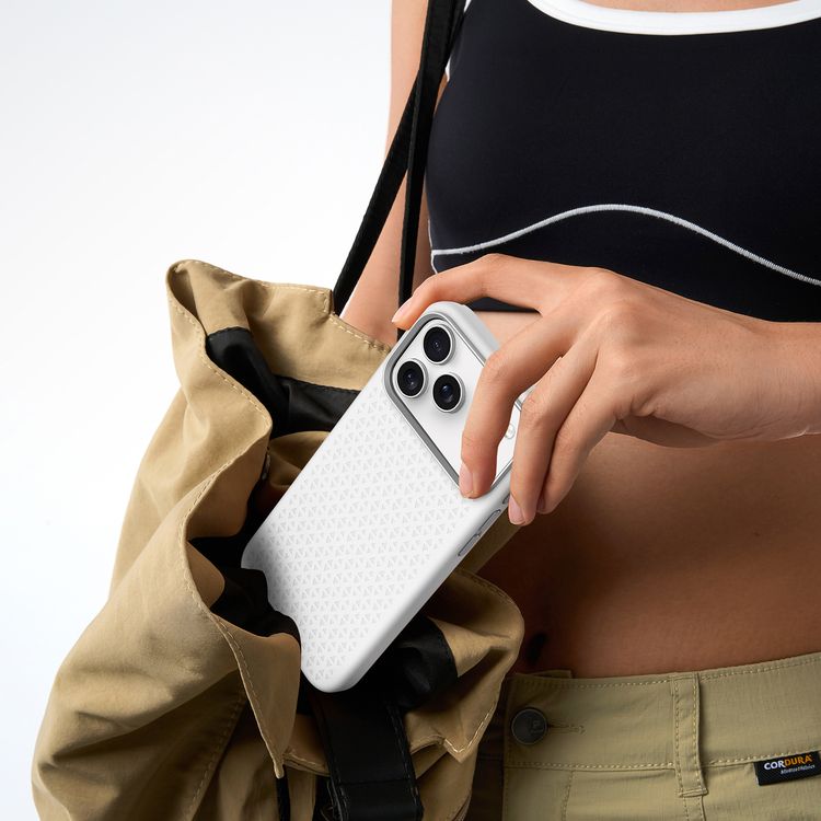 Levelo Fiora MagSafe Liquid Silicone Case for iPhone 17 Pro, Strong Magnets, Aluminum Alloy Frame for Camera & Buttons, Shock-Resistant Bumper, Premium Silicone Grip - Silver