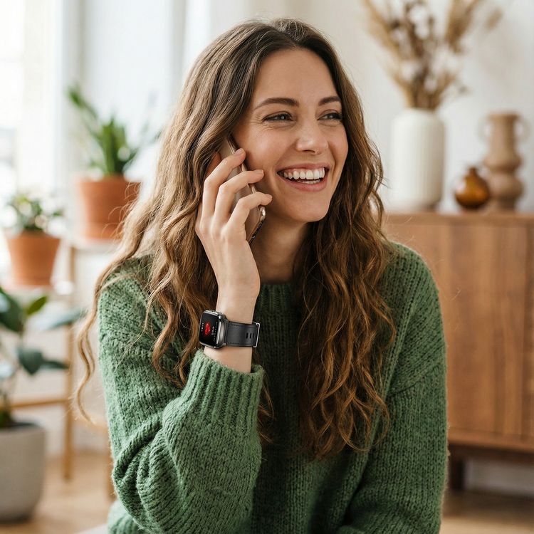 Green Lion Sense ECG Smart Watch with 12 Days Working Time, Soft TPU Medical Airbag, High-Precision Sensor, Oscillometric Blood Pressure, AMOLED 2.06" Display, Real-Time Notifications, Hands-Free Calls, Bluetooth Version 5.3, Voice Assistant, 530mAh Battery Capacity - Black