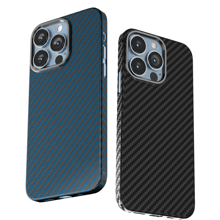 Green Lion iPhone 13 Pro Case Carbon with Metal Camera Ring Compatible for iPhone 13 Pro - Blue