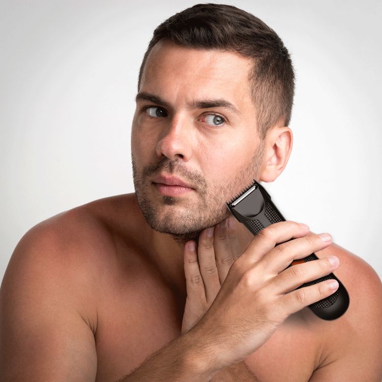 Porodo Lifestyle Sensitive Parts Hair Trimmer, 3.7V 600mAh Battery Capacity, 80 Minutes Working Time, 90 Minutes Charging Time, Ergonomic no-Slip Handle, IPX5 Water-Resistant - Black