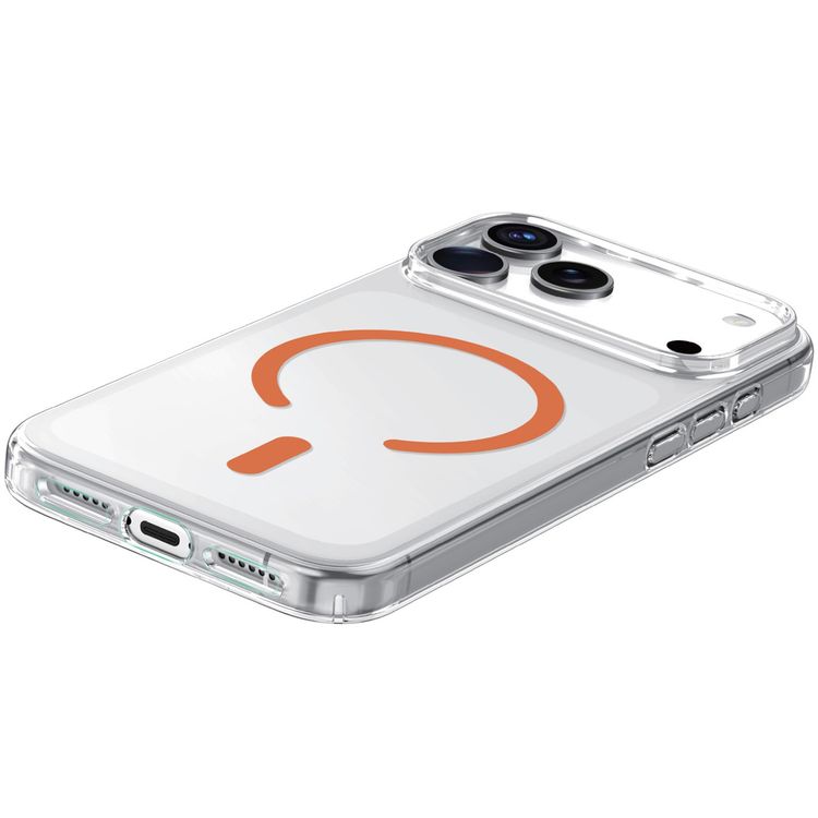 Green Lion Coral Delgado Case for iPhone 17 Pro, MagSafe Compatible, Slim & Lightweight Design, Camera Protection, Comfortable Grip, Anti-Yellowing & Anti-Scratch - Orange