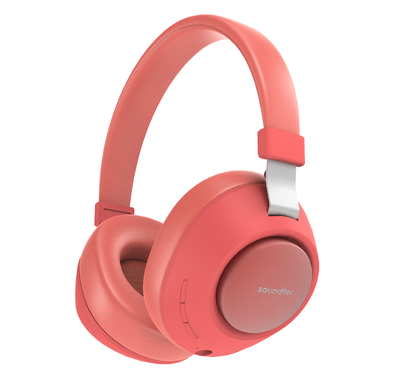 Porodo Soundtec Deep Sound Wireless Over-Ear Headphone - Red