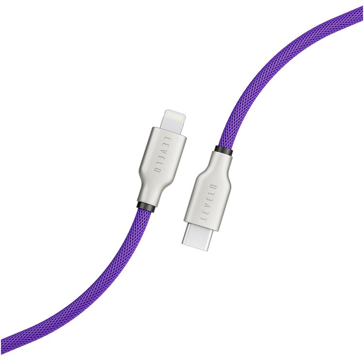 Levelo USB-C To Lightning MFi 1.1m Cable - Purple