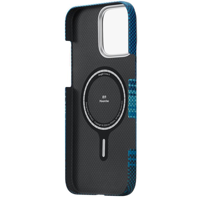 Pitaka Tactile Woven Ultra Slim Case for iPhone 16 Pro Max, Woven Touch, Compatible with MagSafe, Raised Camera Lip - Moonrise