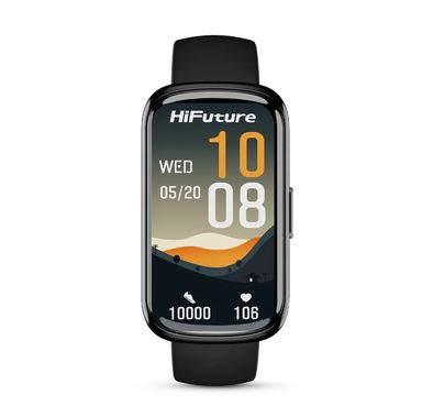 HiFuture EVO2 Smart Watch with 1.47" IPS Display, Up to 7 Days Battery Life, Health Monitoring, Calorie & Step Count, Lightweight Design - Black