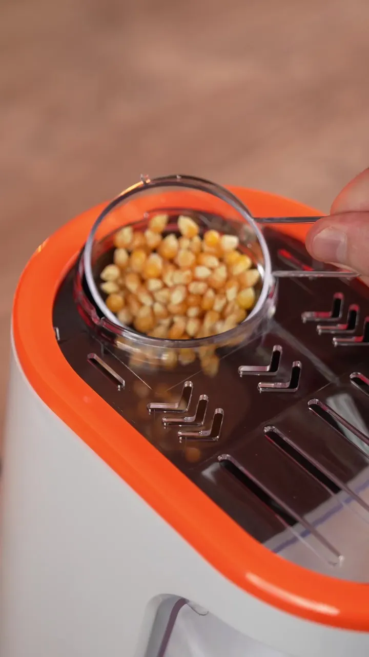 Porodo Lifestyle Air-Popped Popcorn Maker, Quick and Efficient, 60g Corn Kernel, 2-4 Minutes Prep Time, Oil-Free