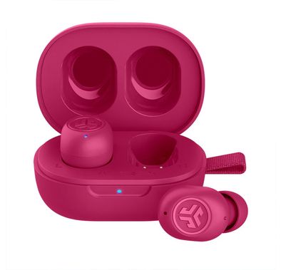 JLab JBuds Mini True Wireless Earbuds, Noise-Canceling, Quick Charge, Splashproof, 15 Minutes of Fast Charging Time, 20 Hours Total Playtime - Pink