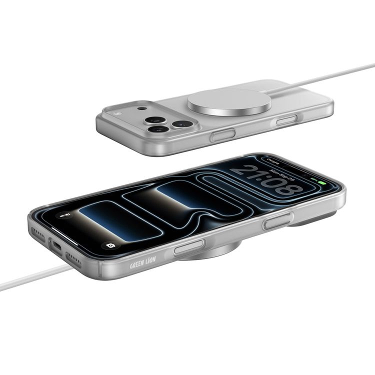 Green Lion Delgado Matte MagSafe Case for iPhone 17 Pro Max, Drop Protection, Anti-Fingerprint, Comfortable Grip, Anti-Scratch, Camera Protection - Clear