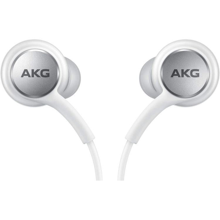 Samsung Stereo Type-C Earphones Sound By AKG with Microphone, Wired Headset, Two-Way Speaker, ‎Tangle-Free Cord, 3 Button Media Control, Universal Compatibility, Lightweight, Fabric - White