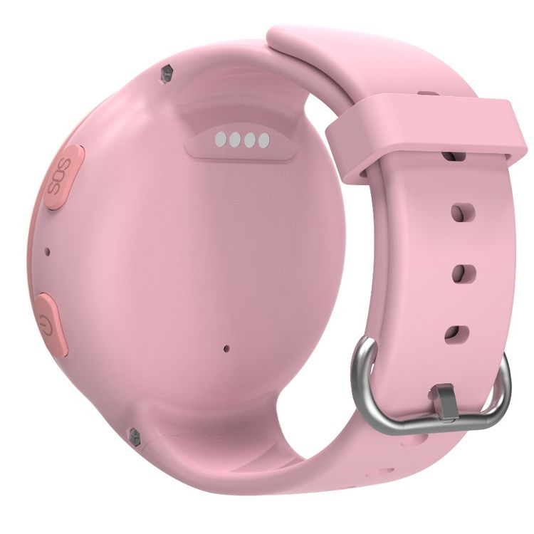 Porodo Kids 4G Smartwatch Android OS with 1.3" Touch Screen Size, WhatsApp, Video Calling, 320 × 320 Pixels Screen Resolution, 700mAh Battery Capacity, IP67 Water Resistant, 3 Hours Charging Time, 2 Days Working Time, Nano Sim Slot, SOS Calling Feature - Pink