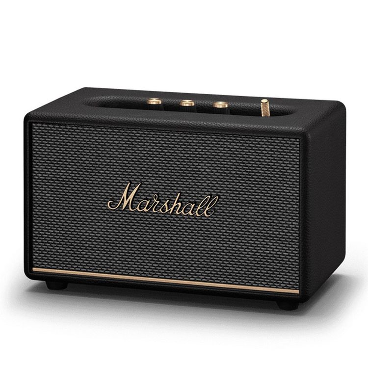 Marshall Acton III Wireless Bluetooth Stereo Speaker, 2 Hours Charging Time, 32 Hours Play Time, Fast Charge, Dust & Water Proof, USB-C Charging Port - Black
