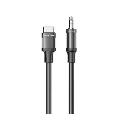Green Lion USB-C to AUX Braided Cable, Stable Signal, Dur...