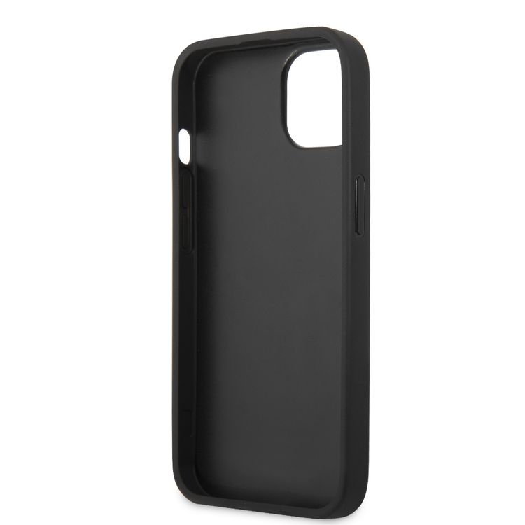 CG MOBILE Guess PU Leather Case Saffiano with Metal Logo Hot Stamp Stripes Compatible for iPhone 13 (6.1") Anti-Scratch, Easy Access to All Ports