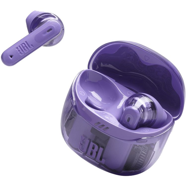 JBL Tune Flex 2 Earbuds with JBL Pure Bass sound, JBL Headphones App, 48 Hours Battery Life, 2 Hours Charging Time - Ghost Purple