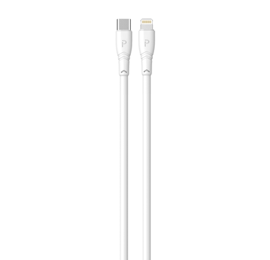 باوا كابل بيانات بي في سي وشحن سريع من يو اس بي-سي إلى لايتنينج 3 متر  / 9.8 قدم  - أبيض