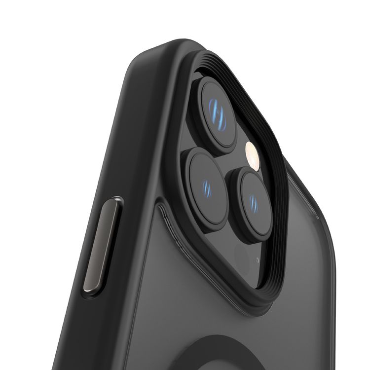 Levelo MagSafe Matte Solo Case for iPhone 16 Pro Max with Impact-Resistant Corners, 3H Scratch Resistance, Matte TPU Bumper, Lightweight & Hybrid Design - Black
