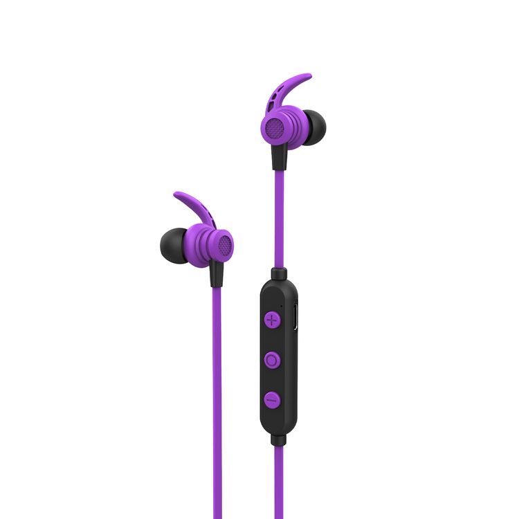 Green Lion Track Earphones with 3 Sizes Silicone Ear Tips, Premium Sound, 1.5 Hours Charging Time, 5 Hours Talking Time, Type-C Charging Port, 10mm Driver Size - Purple