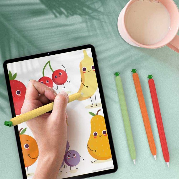 AhaStyle Summer Pineapple Molding Case Suitable for Apple Pencil 2nd Generation, Premium Silicone material, Unique Design and Durable Compatible with Apple Pencil 2nd Gen
