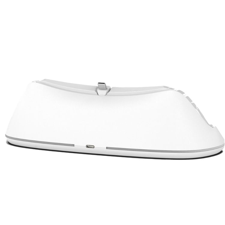Porodo Gaming PlayStation Portal Charging Dock with Anti Slip Base, Built-in Safeguard, ABS Material, RGB Light - White 