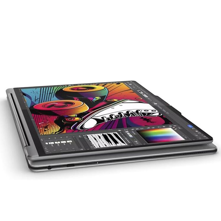 Lenovo Yoga 9 2-In-1 Convertible Laptop Notebook - Intel Core Ultra 7 155H, 16GB RAM, 1TB SSD, Intel Arc Graphics, 14-Inch 4K OLED, Windows 11 (Arabic/English) - Luna Gray